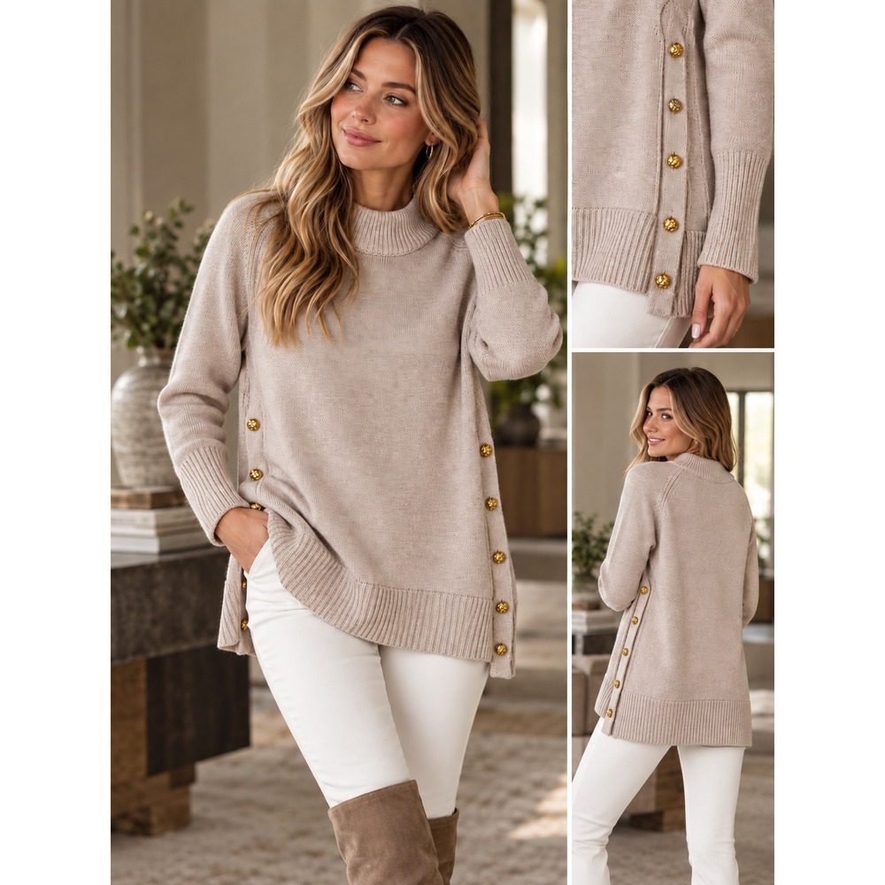 Tuckernuck Bexley Button Seam 100% Wool Sweater (MSRP: $278) Large